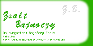 zsolt bajnoczy business card